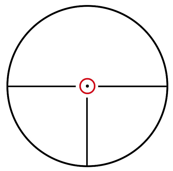 KONUS Konus 7184 KonusPro M-30 Matte Black 1-4x 24mm 30mm Tube Illuminated Dual Blue/Red Circle Dot Reticle